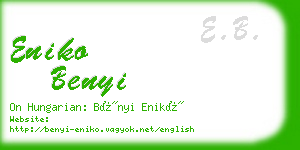 eniko benyi business card